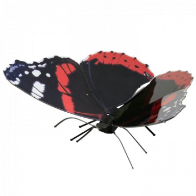 MAQUETA 3D METAL FASCINATIONS MARIPOSA RED ADMIRAL MONTAJE SIN PEGAMENTO NI SOLDADURA MAQUETAS 3D