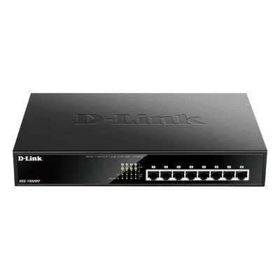 DGS-1008MP switch No administrado Gigabit Ethernet (10/100/1000) Energía sobre Ethernet (PoE) 1U Negro