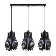 Regleta Ragusa Negra 3xe27 Regx64x16cm