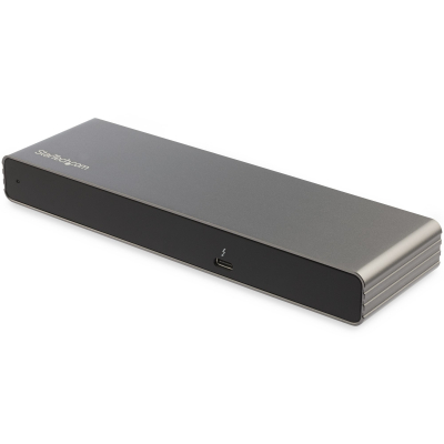 Dock Thunderbolt 3 - Docking Station Thunderbolt 3 de Dos Monitores DisplayPort HDMI y VGA 1080p para Portátil - Replicador de Puertos con Entrega de Alimentación PD de 85W y Carga - Ethernet - 2x USB