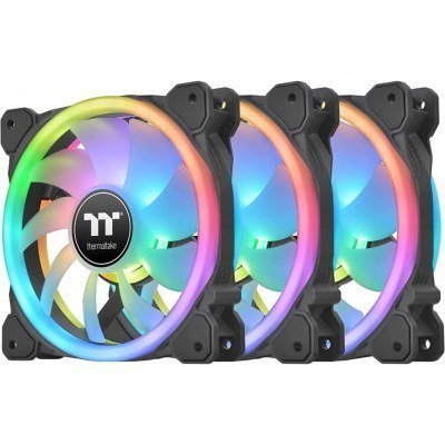 Kit de ventiladores 140 x 140 thermaltake swafan 14 rgb pack 3 unidades - 2000rpm - pwm - argb