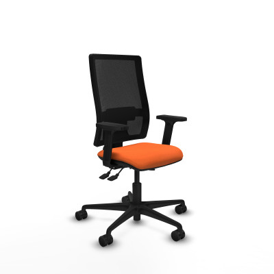 Bormate asincro malla negra bali naranja brazos 2D base nailon ruedas 65mm nailon
