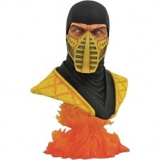 Figura busto diamond select toys mortal kombat scorpion escala 1 - 2 legends in 3d re - run resina