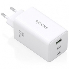 Cargador de Pared GaN Aisens ASCH-100W3P051-W/ 2xUSB Tipo-C/ 1xUSB/ 100W