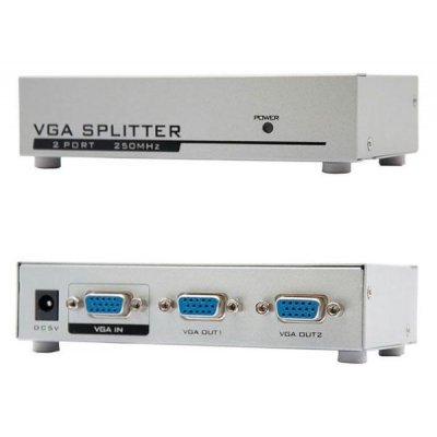 Distribuidor Splitter VGA 2Salidas 250Mhz NANOCABLE