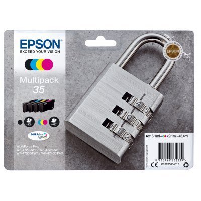 Epson T3586 (35) Pack de 4 Cartuchos de Tinta Originales - C13T35864010