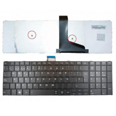 Teclado compatible para portátil TOSHIBA Satellite S50 / S50-a / C75d / C75d-a / Negro / Sin marco