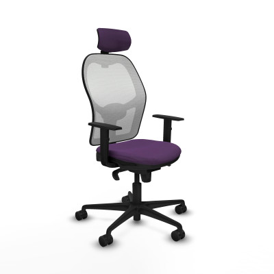 Jorquera sincro malla blanca bali morado brazos 1D base nailon cabecero 2D ruedas 65mm nailon