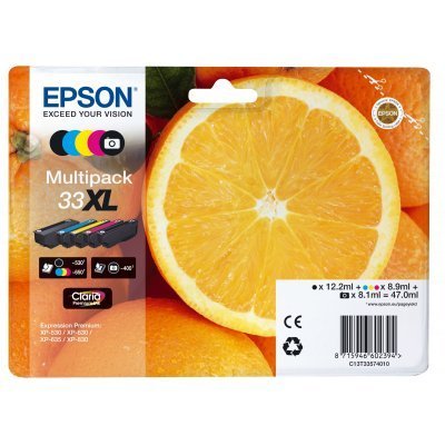 Epson T3357 (33XL) Pack de 5 Cartuchos de Tinta Originales - C13T33574011