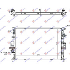RADIATOR 2.0 TDCi AUTOMATIC DIESEL -2015 (670x448x26) (NRF)