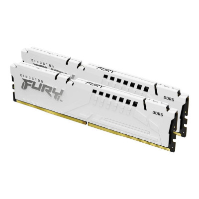 Memoria ram ddr5 32gb 2x16gb kingston - 6000mt - s - fury beast - cl36 - blanco