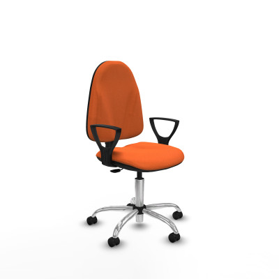 Algarra CP bali naranja brazos fijos base cromada ruedas engomadas 50mm