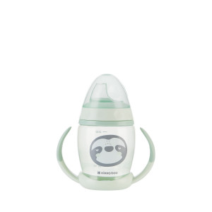 Vasito de PP con boquilla de silicona 200ml Happy Face Menta