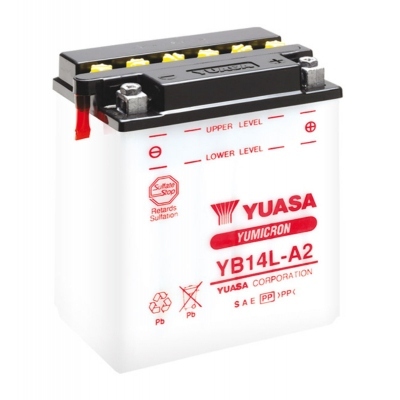 Batería Yuasa 12N7-4A Dry charged (sin electrolito) 12N7-4A