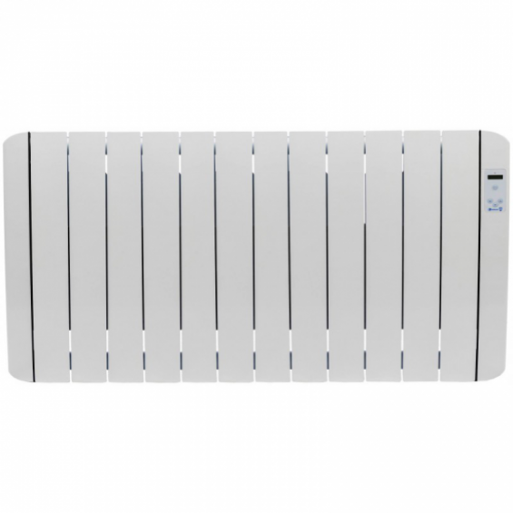 Radiador emisor térmico seco Haverland GD12, GD InerZia, piedra natural, 1.800W, 12 elementos, blanco