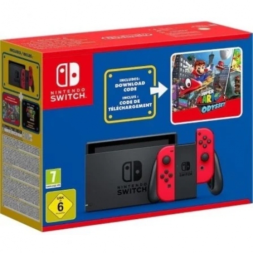 Nintendo Switch Edición Mario Day 2023/ Incluye Código Juego Mario Odyssey/ Incluye Base/ 2 Mandos Joy-Con