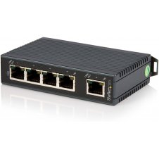 StarTech.com Switch Conmutador Industrial Ethernet de 5 Puertos RJ45 de Montaje en Carril DIN - Negro