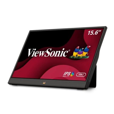 ViewSonic VA1655 Monitor Portatil LED 15.6 IPS Full HD 1080p - Respuesta 7ms - Altavoces 0.8W - 16:9 - HDMI, DisplayPort, Audio - Angulo de Vision 178º - Color Negro