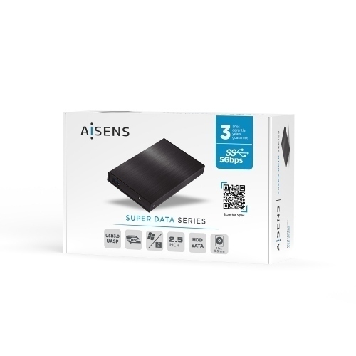 AISENS - CAJA EXTERNA 2,5 ASE-2523B 9.5MM SATA A USB 3.0/USB3.1 GEN1,