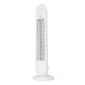 Ventilador de torre Jata JVVT3043, 78.5 cm, 45W, temporizador 120 min, desconexión automática, oscilante, 1.294 m3/h, 3 velocidades, base estable, asa transporte, rejilla seguridad, blanco