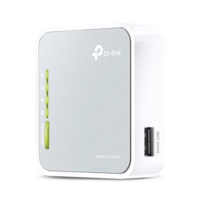 TP-Link - TL-MR3020 router inalámbrico Ethernet rápido Banda única (2,4 GHz) Gris, Blanco