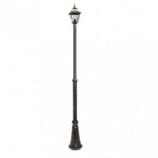 Farola Exterior Aluminio Bootes 1xe27 Neg/oro Ip44 220x18x18 Cm