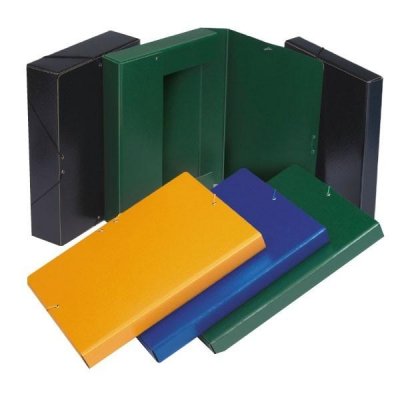 FABRISA Caja de proyectos carton gofrado lomo 90mm A4 azul