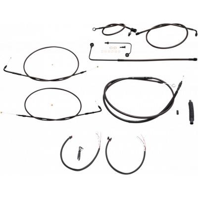 Kit completo líneas de freno/cables de manillar Midnight trenzados LA CHOPPERS LA-8151KT2A-19M