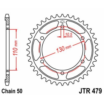 JT SPROCKETS Steel Standard Rear Sprocket 479 - 530 JTR479.41