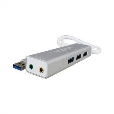 TARJETA DE SONIDO 5.1 USB+HUB 3XUSB APPROX APPUSB5 3XUSB 3.