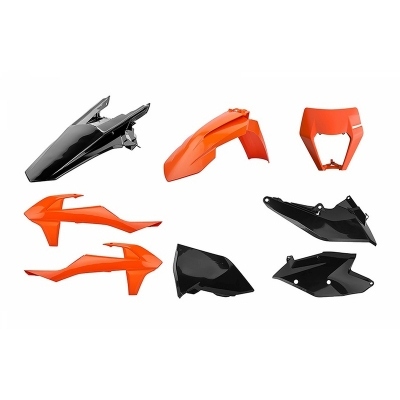 Kit plástica Enduro Polisport naranja/negro KTM EXC/EXC-F 90885