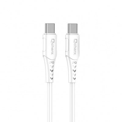 Cable qcharx sofia tipo c a tipo c 3a 60w - 1 m - pvc blanco