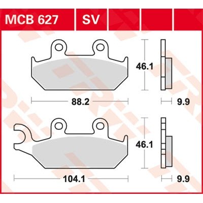 Pastillas de freno metal sinterizado SV TRW MCB627