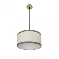 Colgante Soprano 1xe27 Cuero/beis Regx40x40 Cm