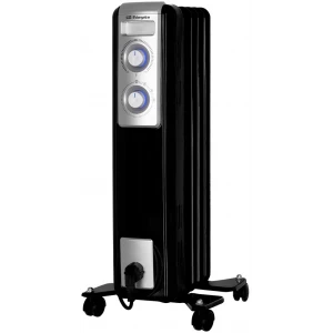 Radiador de aceite Orbegozo RN 1000, 1.000 W, 5 elementos, 2 potencias, termostato regulable, negro