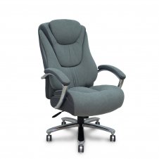 Piqueras y Crespo Sillón Ergo531 basculante tapizado tela y 3D color gris base cromo ruedas nailon 60mm