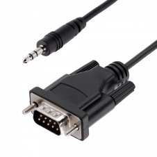 StarTech.com Cable de 1m Serie DB9 a 3,5mm para la Configuración de Dispositivos Serie - Cable RS232 DB9 macho a 3,5 mm para Calibrar Dispositivos a