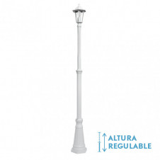 Farola Exterior Aluminio Auriga 1xe27 Blanco Ip44 220x20x20 Cm Regulable En Altura