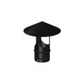 Sombrerete Dinak en acero vitrificado negro de simple pared de 80 mm Deko Pellets