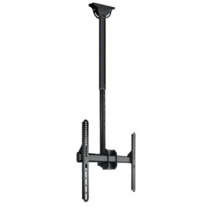 Soporte de techo TooQ LPCE1155TSLI-B, 32-55 pulgadas, hasta 50 kg, VESA 400 x 400 mm, giro ±180°, incl. 0°/-25°, mástil 1060-1560 mm, negro
