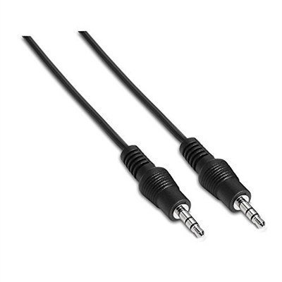 Cable audio estereo jack 3.5mm nanocable 1.5m negro - macho - macho
