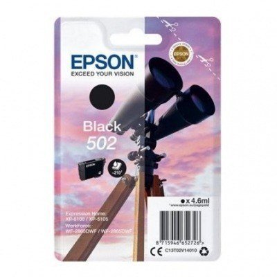 Epson 502 Negro Cartucho de Tinta Original - C13T02V14010