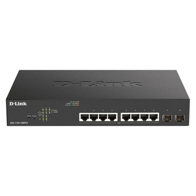 DGS-1100-10MPV2 switch Gestionado L2 Gigabit Ethernet (10/100/1000) Energía sobre Ethernet (PoE) 1U Negro