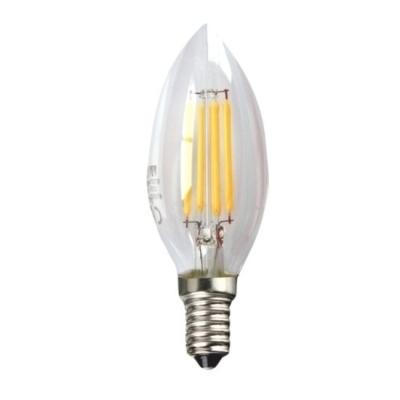 Bombilla LED VELA FILAMENTO E14 4W 230V 3000K SILVER
