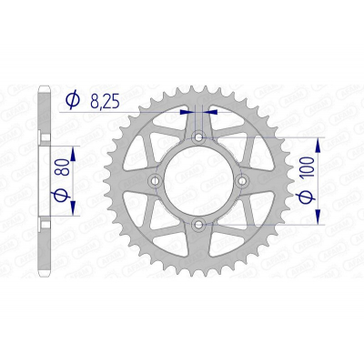 Corona AFAM aluminio 93320 - Paso 520 93320-43