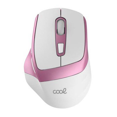Rat?n Inal?mbrico Silencioso COOL Ergonomic Rosa-Blanco
