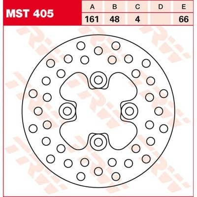 Disco de freno fijo redondo hasta 219 mm TRW MST405