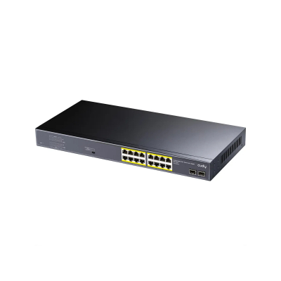 CUDY 16-Port Gigabit PoE+ Switch with 2 Gigabit SFP ports 200W