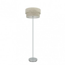 Pie Salon Doble Smile 1xe27 Cromo/cemento Gris 162x40x40 Cm