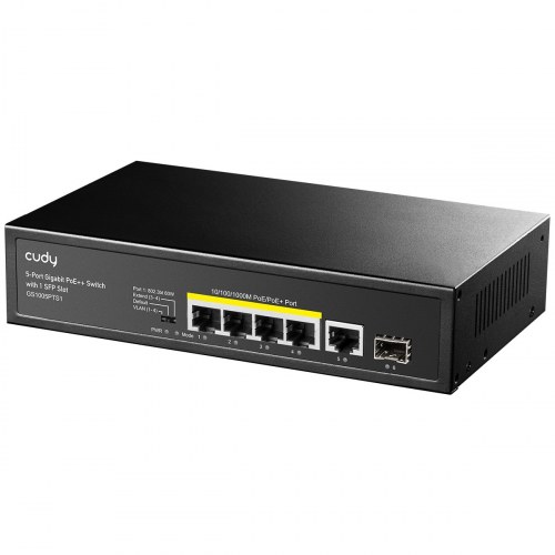 CUDY 5-Port Gigabit PoE+ Switch with 1 SFP Port 120W